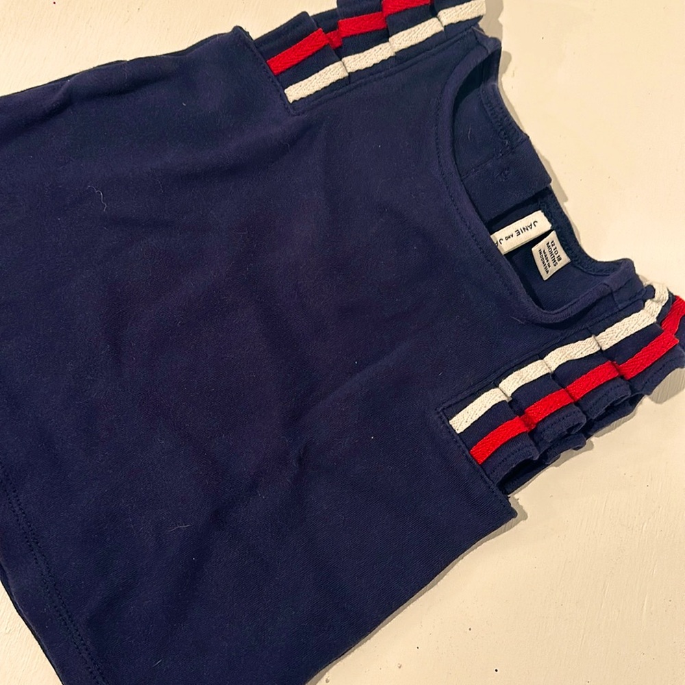 12-18 mo girls Janie & Jack shirt navy red white